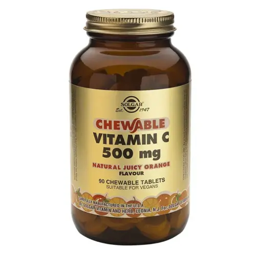 Solgar Vitamin C (Orange Flavour) 500mg 90 Tablets