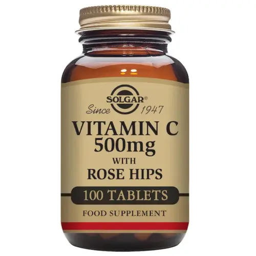 Solgar Vitamin C Rose Hips 500mg 100 Tablets