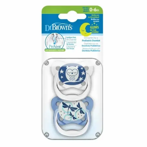 Dr. Brown's Prevent Nocturne Pacifier Blue 0-6M