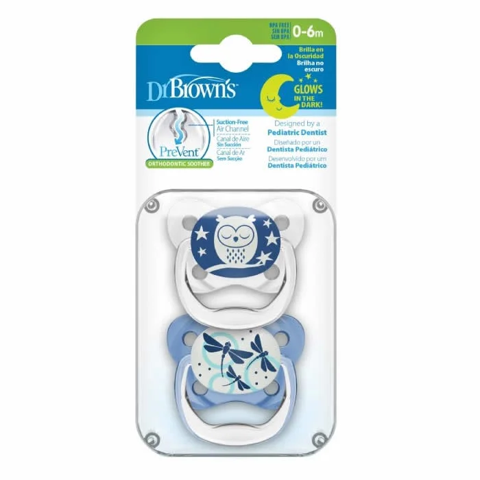 Dr. Brown's Prevent Nocturne Pacifier Blue 0-6M