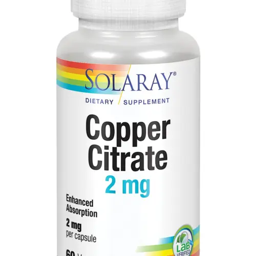 Solaray Cobre Citrato 2 Mg 60 Vcaps