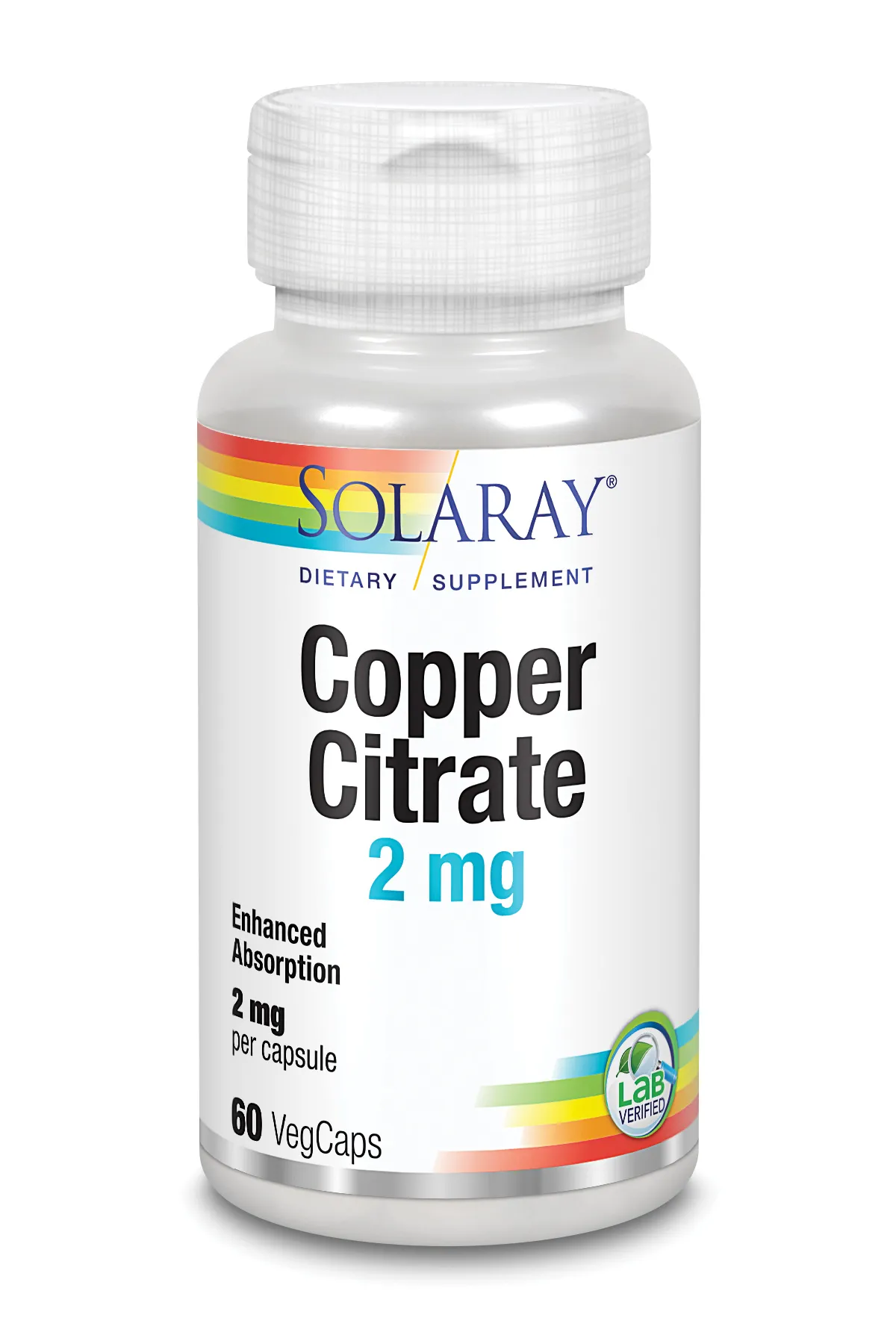 Solaray Cobre Citrato 2 Mg 60 Vcaps
