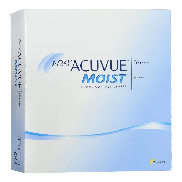 Acuvue Moist Contact Lenses 1 Day Replacement -4.50 BC/8.5 90 Units