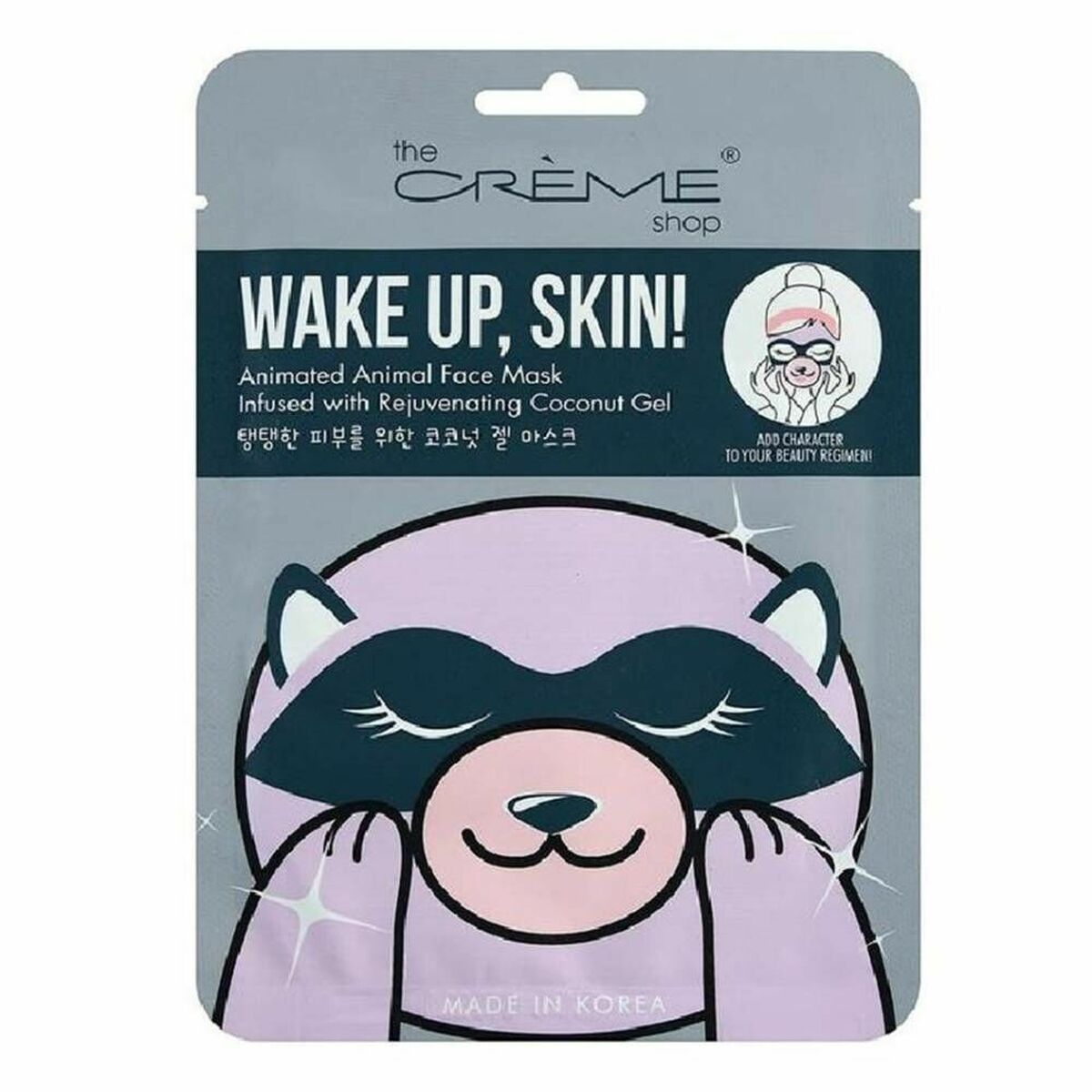Gezichtsmasker The Crème Shop Wake Up, Skin! Raccoon (25 g)
