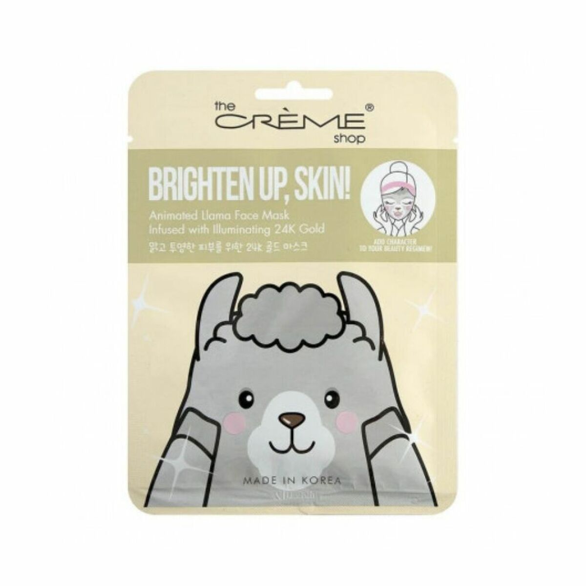 Gezichtsmasker The Crème Shop Brighten Up, Skin! Llama (25 g)