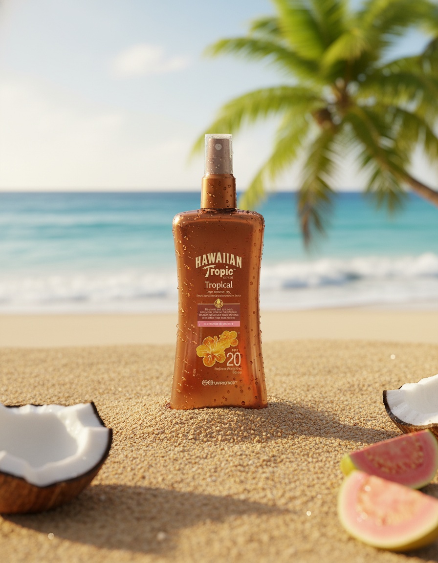 Hawaiian Tropic COCONUT & GUAVA dry oil SPF20 spray 200 ml - Afbeelding 2