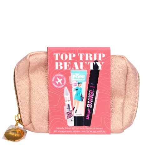 Benefit Top Trip Beauty Set 22ml Primer + 8.5g Mascara + In Shade 3 + Pouch Gimme Brow +