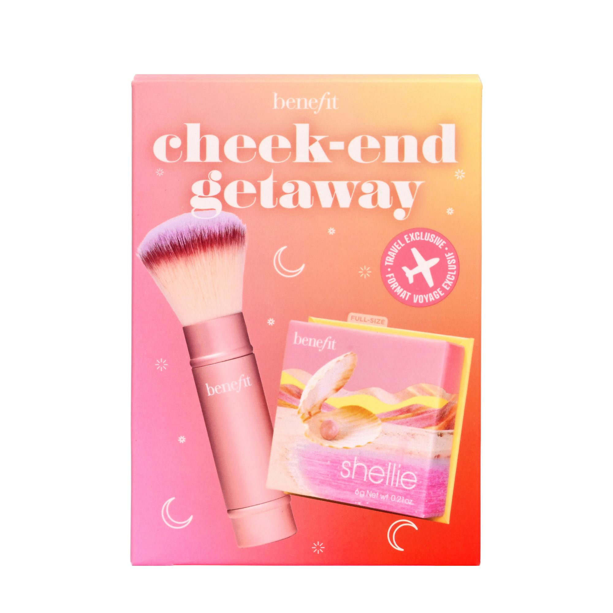 Benefit Shellie Blush Cheek-End Getaway Set 6g Shellie Blush + Multitasking Kwast