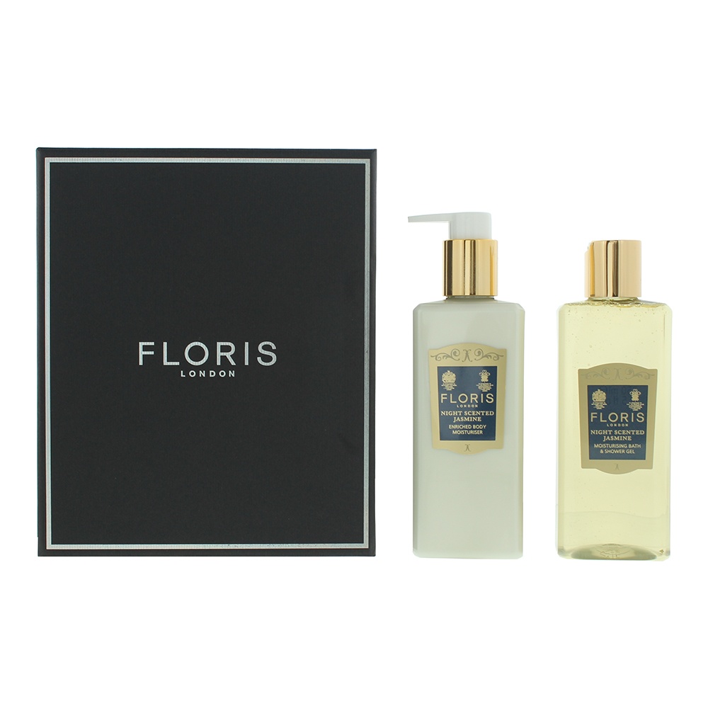 Floris Night Scented Jasmine Geschenkset 250ml Body Lotion + 250ml Douchegel