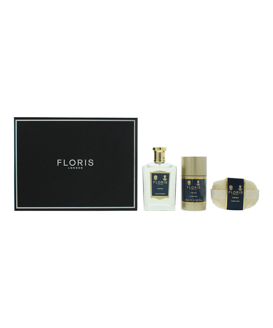 Floris Cefiro Geschenkset 100ml EDT + 100g Zeep + 75ml Deodorant Stick