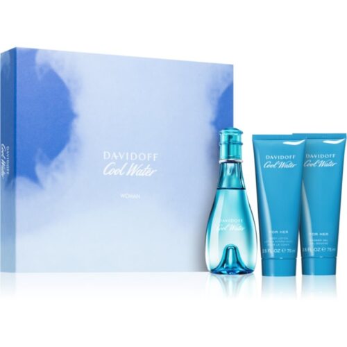 Davidoff Cool Water Woman Geschenkset 100ml EDT + 75ml Body Lotion + 75ml Douchegel