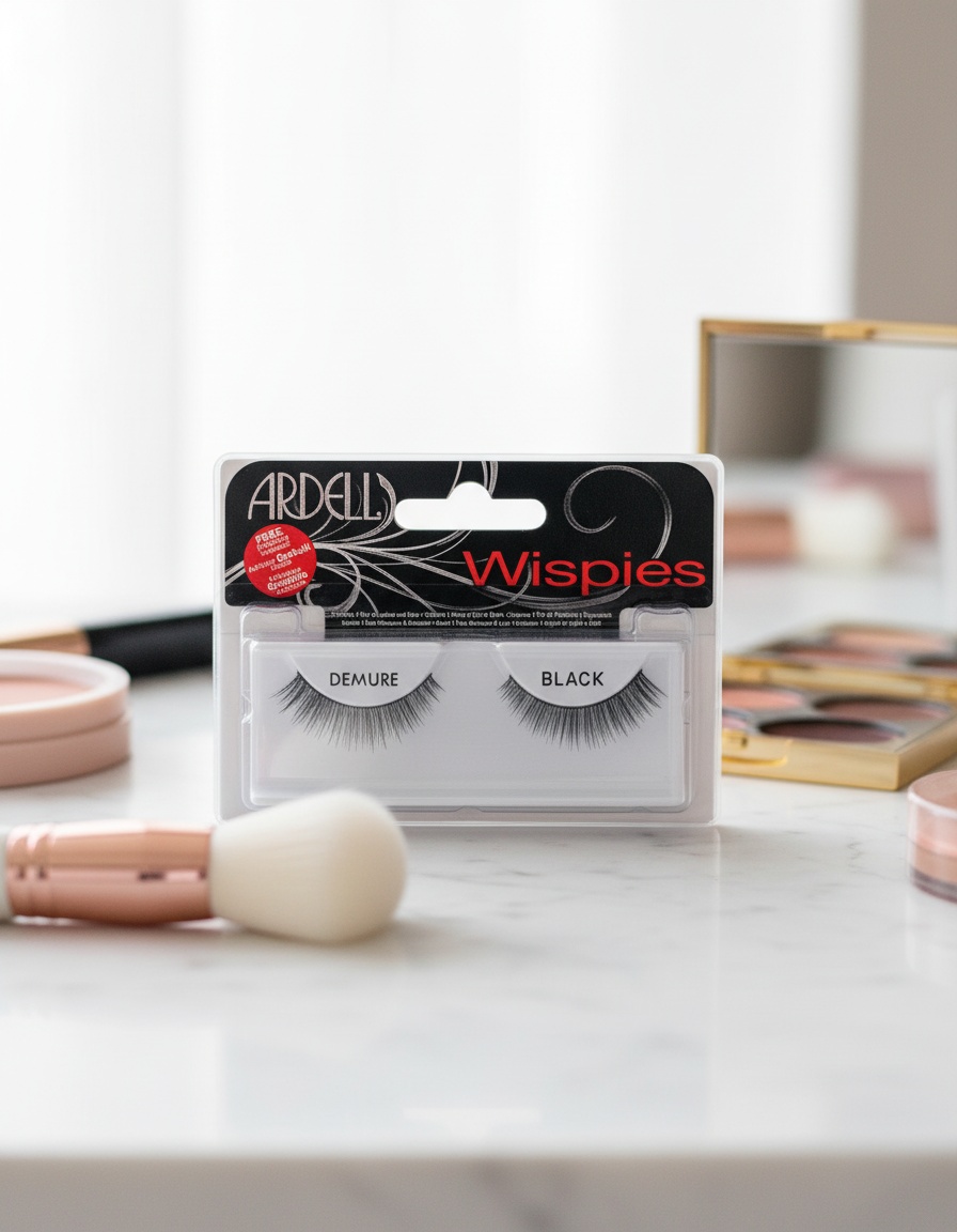 Ardell WISPIES eyelashes demure #black 1 u - Afbeelding 2