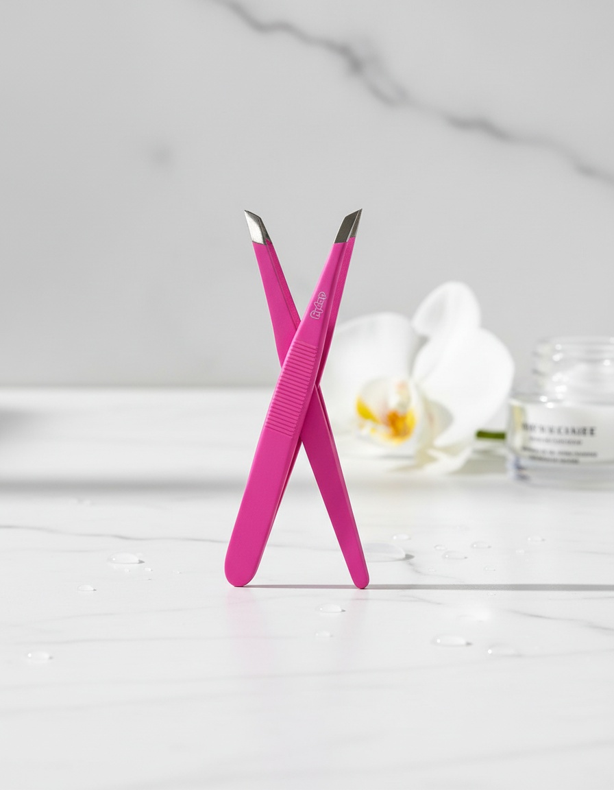 Beter DUPLY Double-ended Fine/Oblique Tweezers #fuchsia 1 pcs - Afbeelding 2
