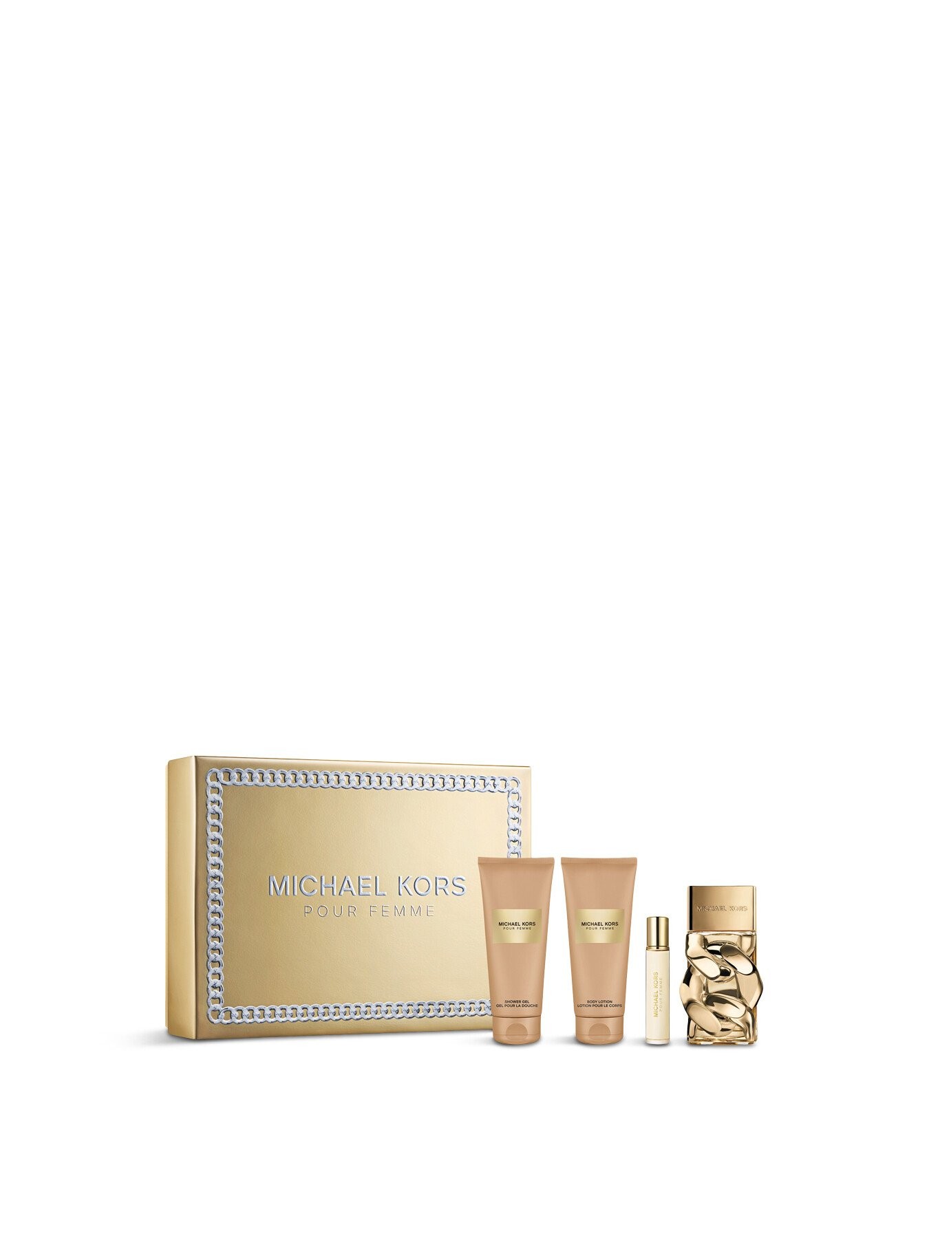 Michael Kors Pour Femme Geschenkset 100ml EDP + 100ml Body Lotion + 100ml Douchegel + 10ml EDP