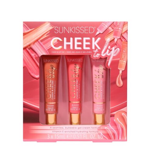 Sunkissed Cheek To Lip Geschenkset 15ml Cheek & Lip Tint Gleam + 15ml Cheek & Lip Tint Bloom + 15ml Cheek & Lip Flush