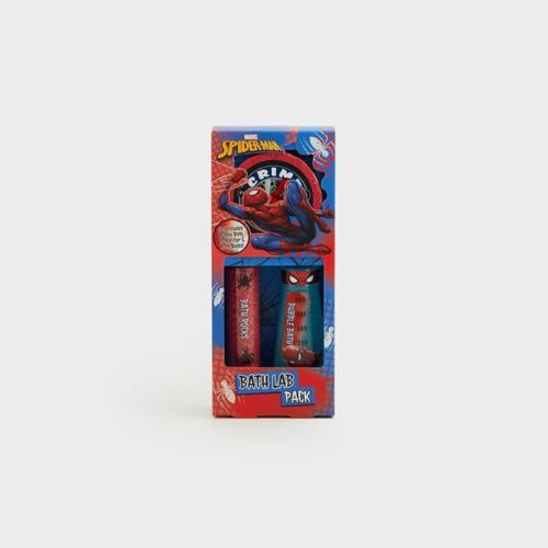 Marvel Spiderman Lab Pack Geschenkset 100g Bruisbal + 50g Badkristallen + 115ml Badschuim