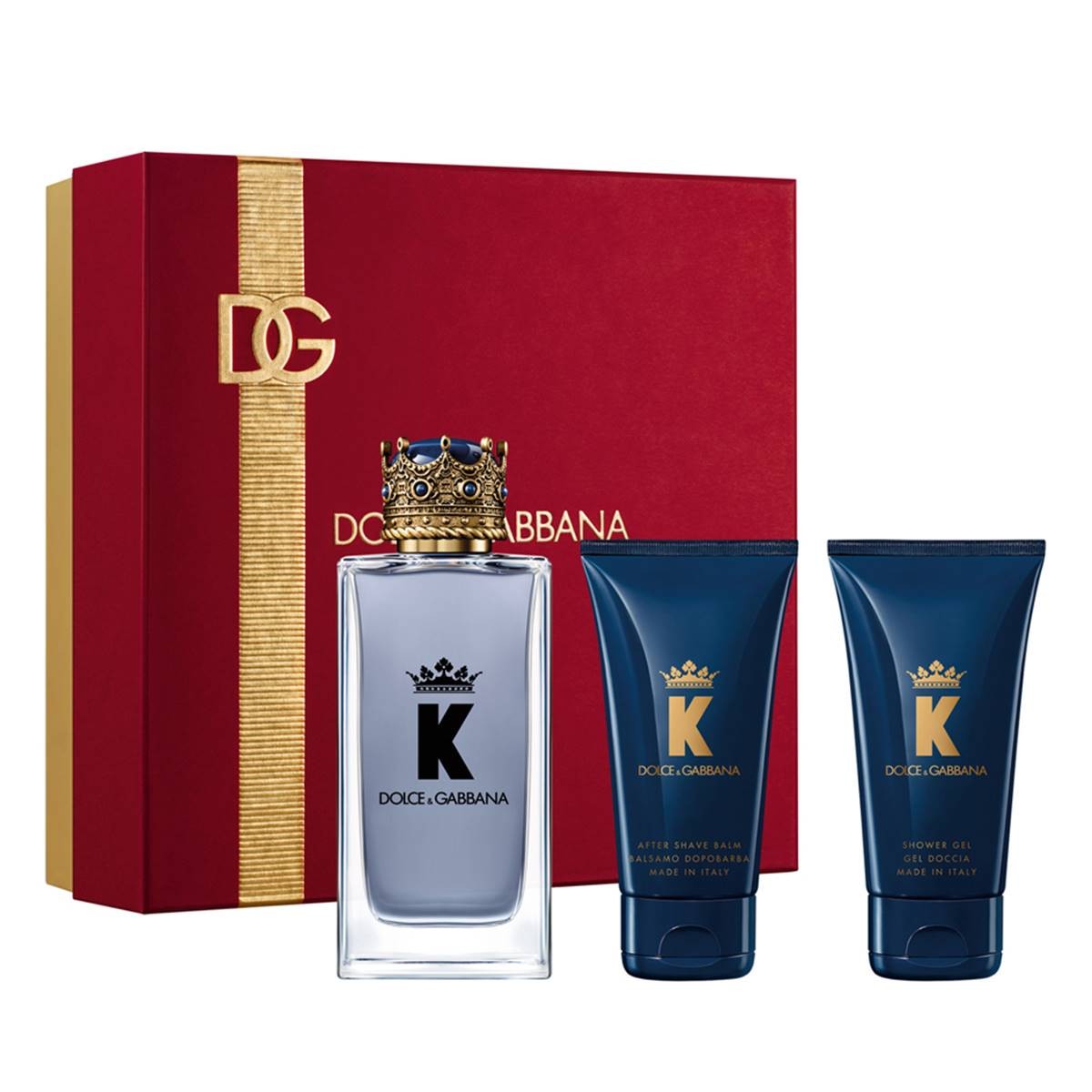 Dolce & Gabbana K Gift Set 100ml EDT + 50ml Aftershave Balm + 50ml Shower Gel