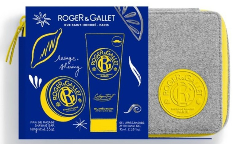 Roger & gallet COLOGNE TWIST SHAVING KIT CASE 2 pcs