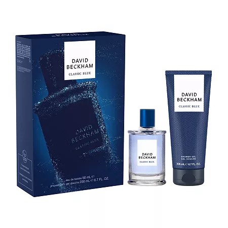 David Beckham Classic Blue Geschenkset 50ml EDT + 200ml Douchegel