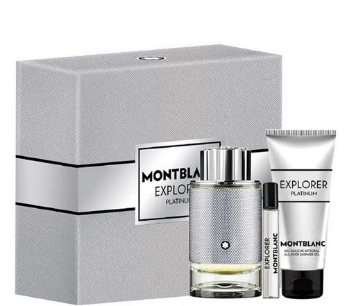 Mont Blanc Explorer Platinum Geschenkset 100ml EDP + 100ml Shower Gel + 7.5ml EDP