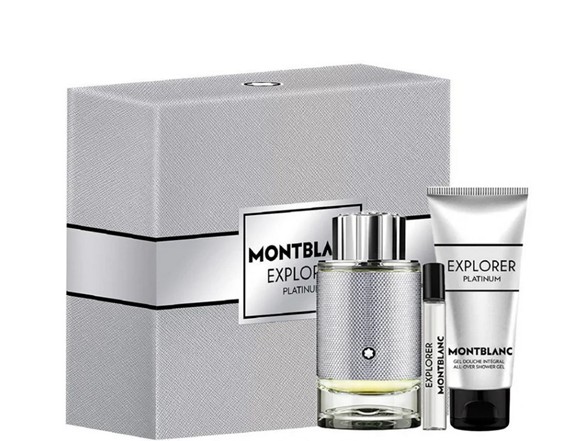 Mont Blanc Explorer Platinum Geschenkset 100ml EDP + 100ml Shower Gel + 7.5ml EDP