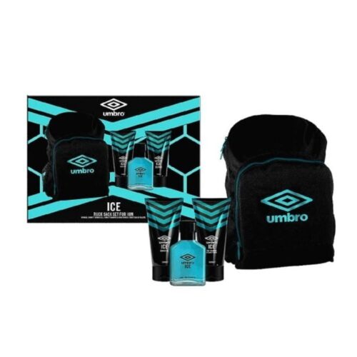 Umbro Ice Geschenkset 75ml EDT + 150ml Shampoo & Conditioner + 150ml Douchegel + Rugzak