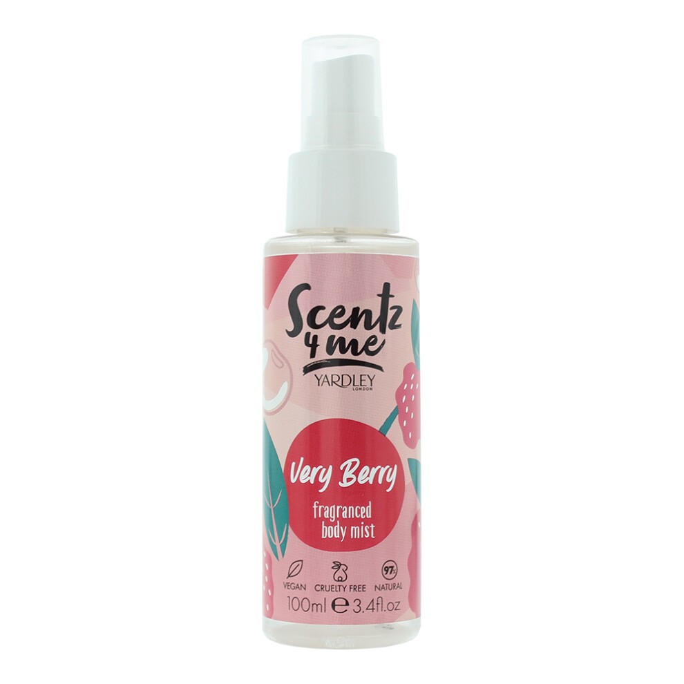 Yardley Scentz 4 Me Fragranced Body Mist 100ml Spray - Very Berry