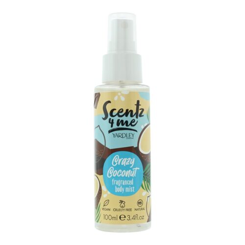 Yardley Scentz 4 Me Fragranced Body Mist 100ml Spray - Crazy Coconut