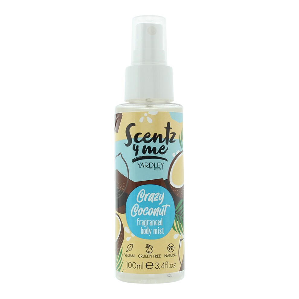 Yardley Scentz 4 Me Fragranced Body Mist 100ml Spray - Crazy Coconut