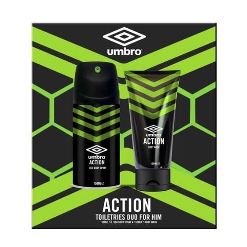 Umbro Action Geschenkset 150ml Body Spray + 150ml Body Wash
