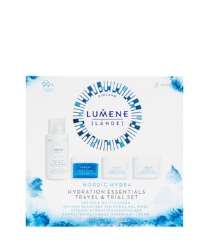 Lumene Nordic Hydra Geschenkset 50ml Oat Milk Oil Cleanser + 15ml Gel Masker + 15ml Moisturizer + 15ml Overnight Cream