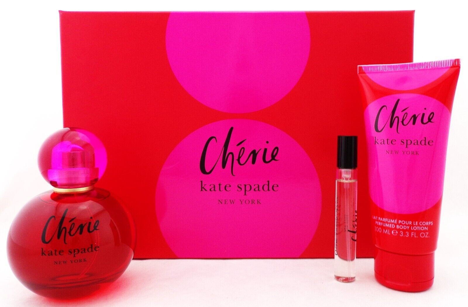 Kate Spade Chérie Gift Set 100ml EDP + 7.5ml EDP + 100ml Body Lotion