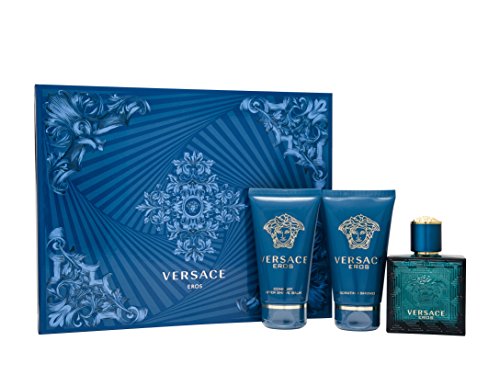 Versace Eros Geschenkset 50ml EDT + 50ml Aftershave Balsem + 50ml Douchegel