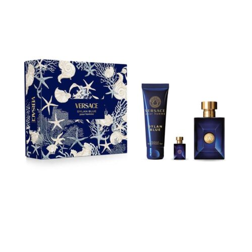 Versace Pour Homme Dylan Blue Geschenkset 100ml EDT + 150ml Douchegel + 5ml EDT