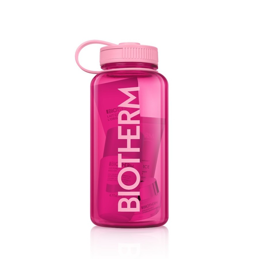 Biotherm Pink Drop Set Deo Pure Roll-On 75 ml + Lait Corporel 50ml + Aquasource Hydra Barrier Cream 15ml + Biosource Cleanser 50ml + Water bottle