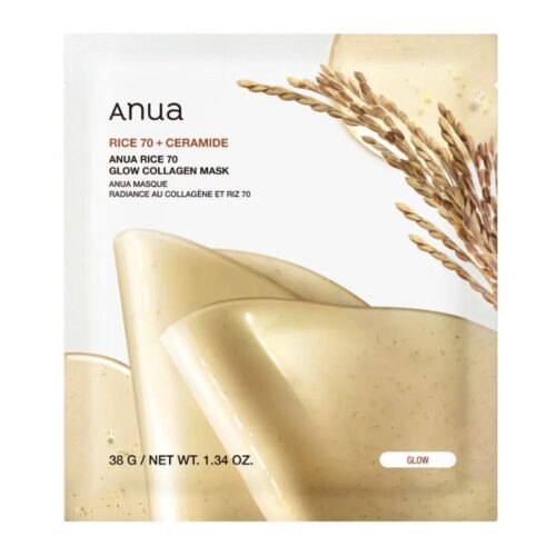 Anua Rice 70 + Ceramide Glow Collagen Mask 38g (1 Mask)