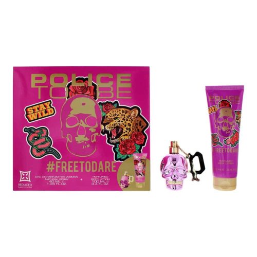 Police To Be #Freetodare Women Gift Set : EDP - 40ml Spray +40ml - Body Lotion 100ml