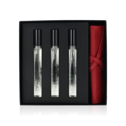 L'Artisan Parfumeur Travelset EDT Spray 10ml x 3 -Pass D'Enfer + Un Air De Bretagne+ Memoire De Roses with Leather Pouch