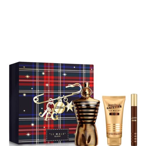 Jean Paul Gaultier Le Male Elixir Gift Set 125ml EDP + 75ml Shower Gel + 10ml EDP