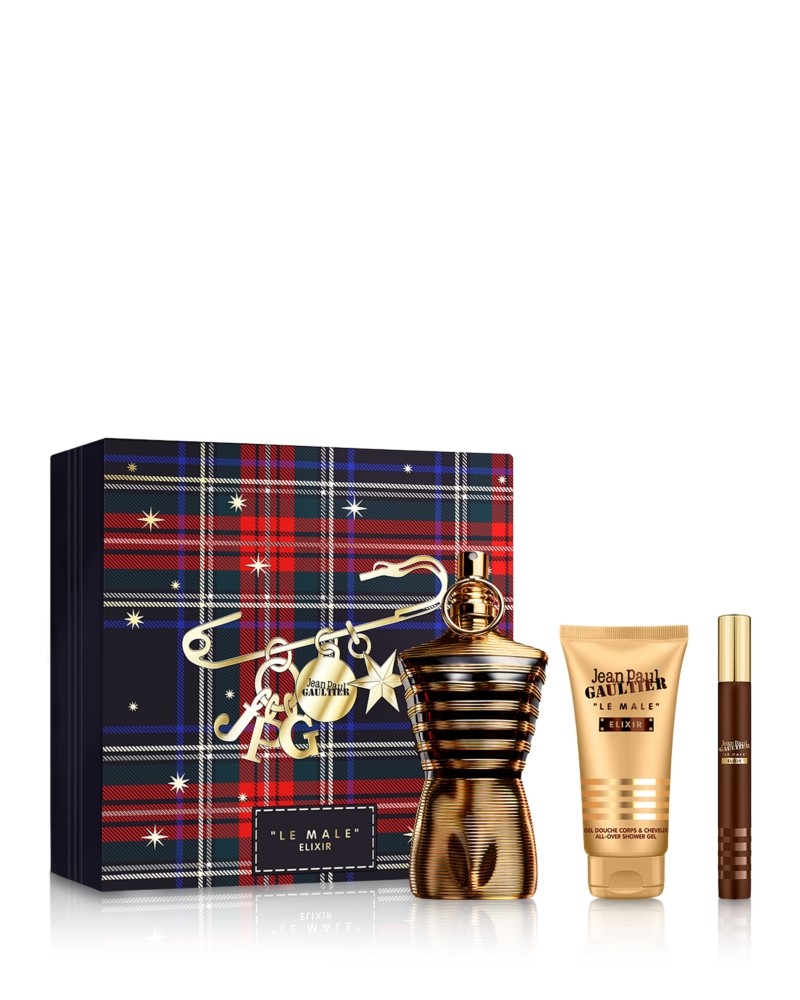 Jean Paul Gaultier Le Male Elixir Gift Set 125ml EDP + 75ml Shower Gel + 10ml EDP