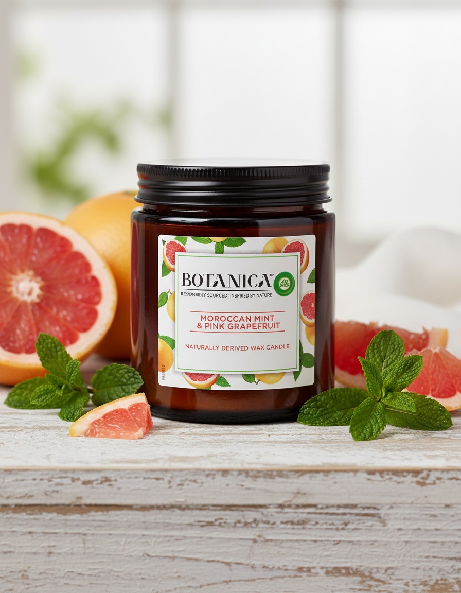Air-wick BOTANICA VELA mint & pink grapefruit 205 gr - Afbeelding 2