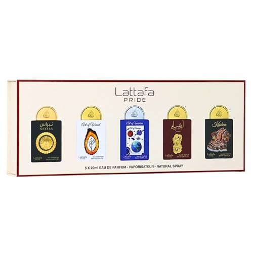 Lattafa Pride Gift Set Collection No.3 - 5 x 20ml (Deze geschenkset bevat:Nebras Art of WoodArt of UniverseAnsaam GoldKashan)
