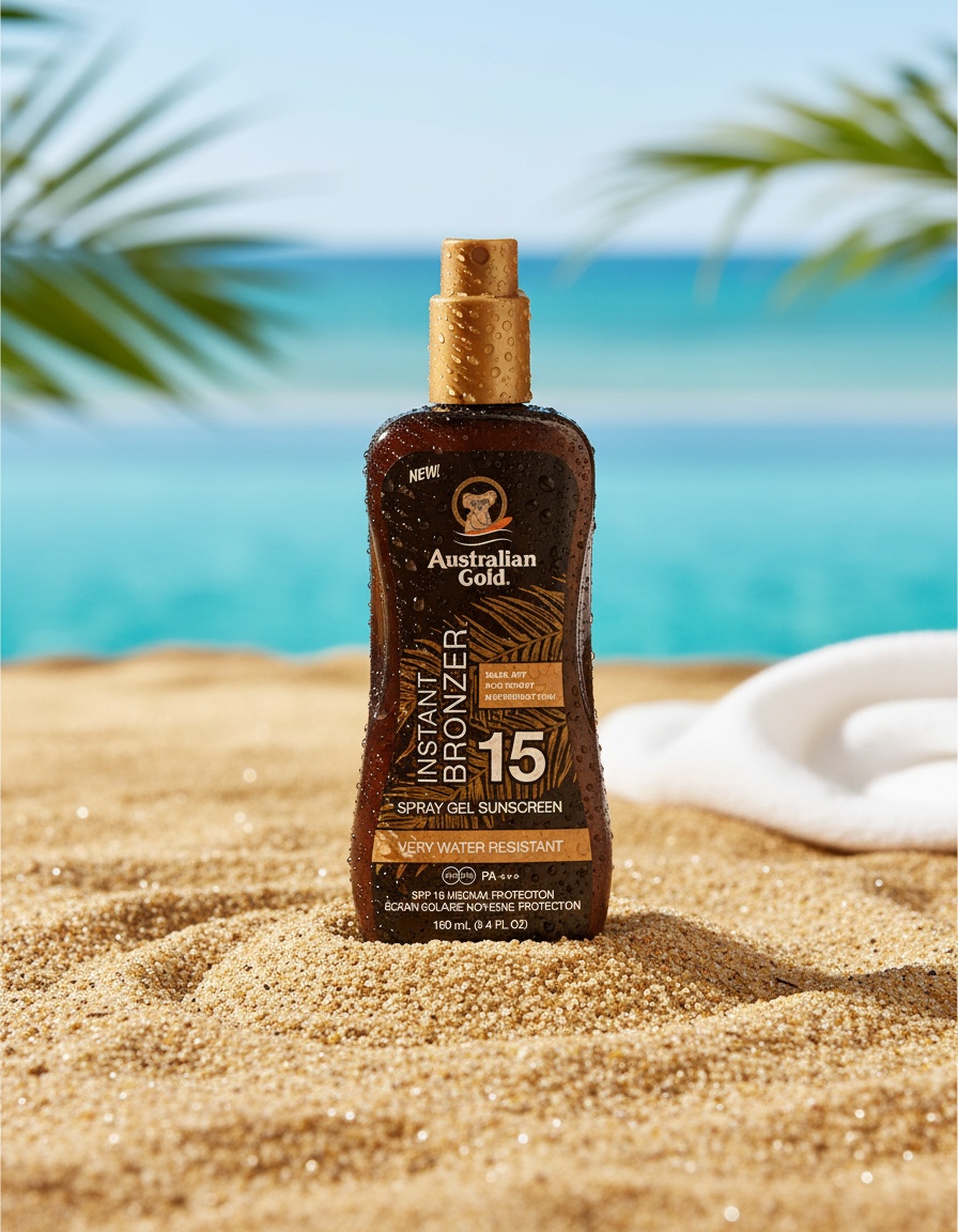 Australian Gold SUNSCREEN SPF15 spray gel with instant bronzer 100 ml - Afbeelding 2