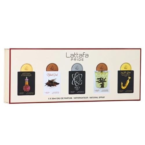 Lattafa Pride Gift Set Collection No.2 - 5 x 20ml (Deze geschenkset bevat: Artisan EthniqueNatural OudTharwah SilverEternal OudIshq Al Shuyukh Gold)