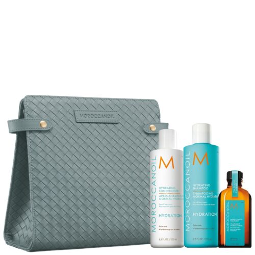 Moroccanoil Hydrating Gift Set 250ml Shampoo + 250ml Conditioner + 50ml Treatment + Bag