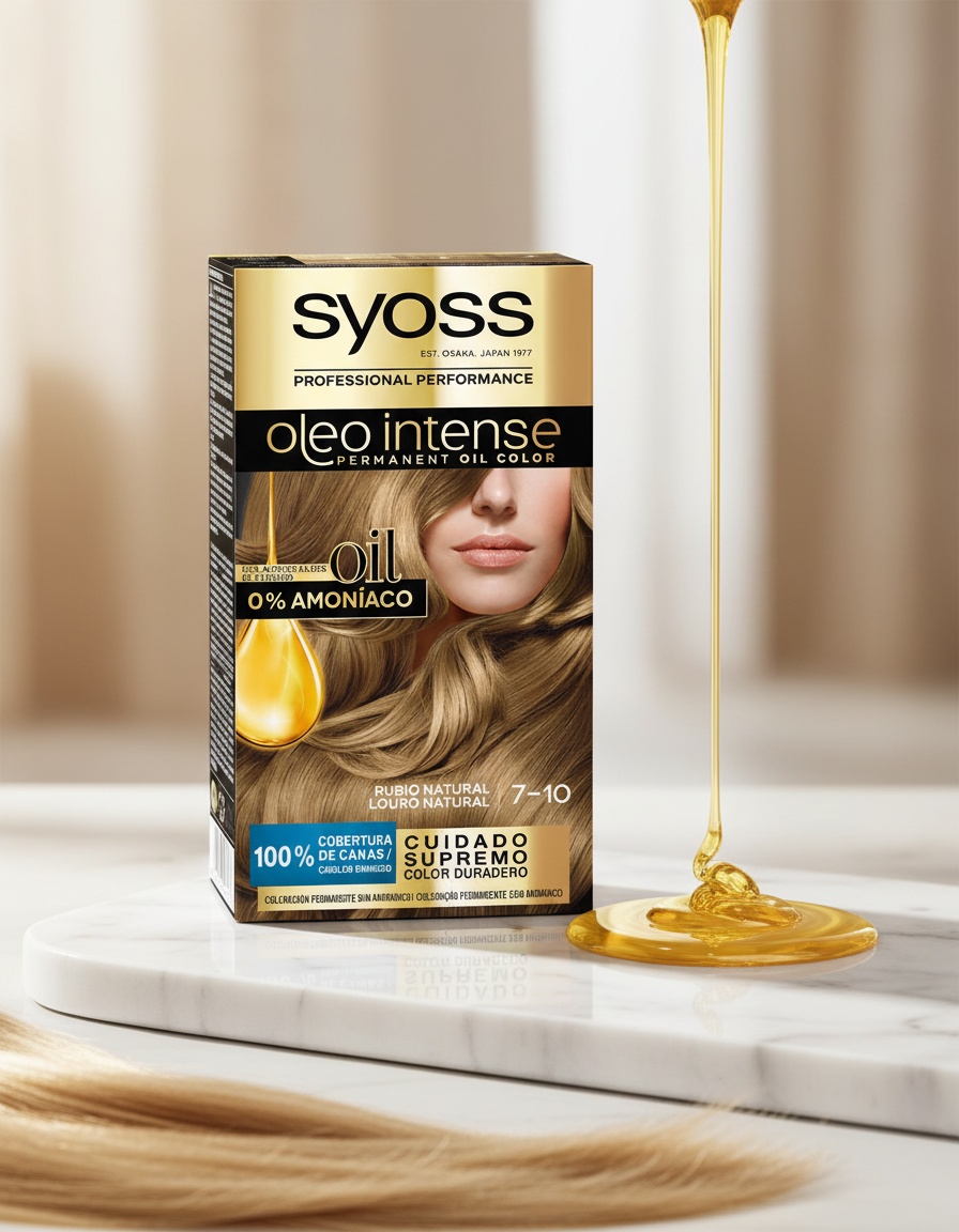 Syoss OLEO INTENSE ammonia-free hair color #7.10-natural blonde 5 pz - Afbeelding 2