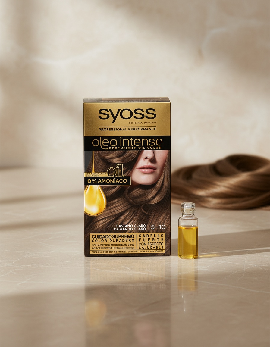Syoss OLEO INTENSE ammonia-free hair color #5.10-light brown 5 pcs - Afbeelding 2