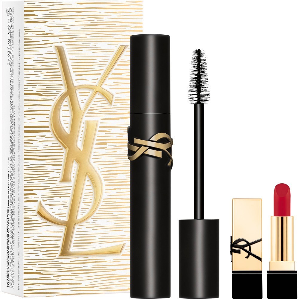Yves Saint Laurent Gift Set 9ml Lash Clash Extreme Volume Mascara + Mini Rouge Pur Couture Lip Stick 25