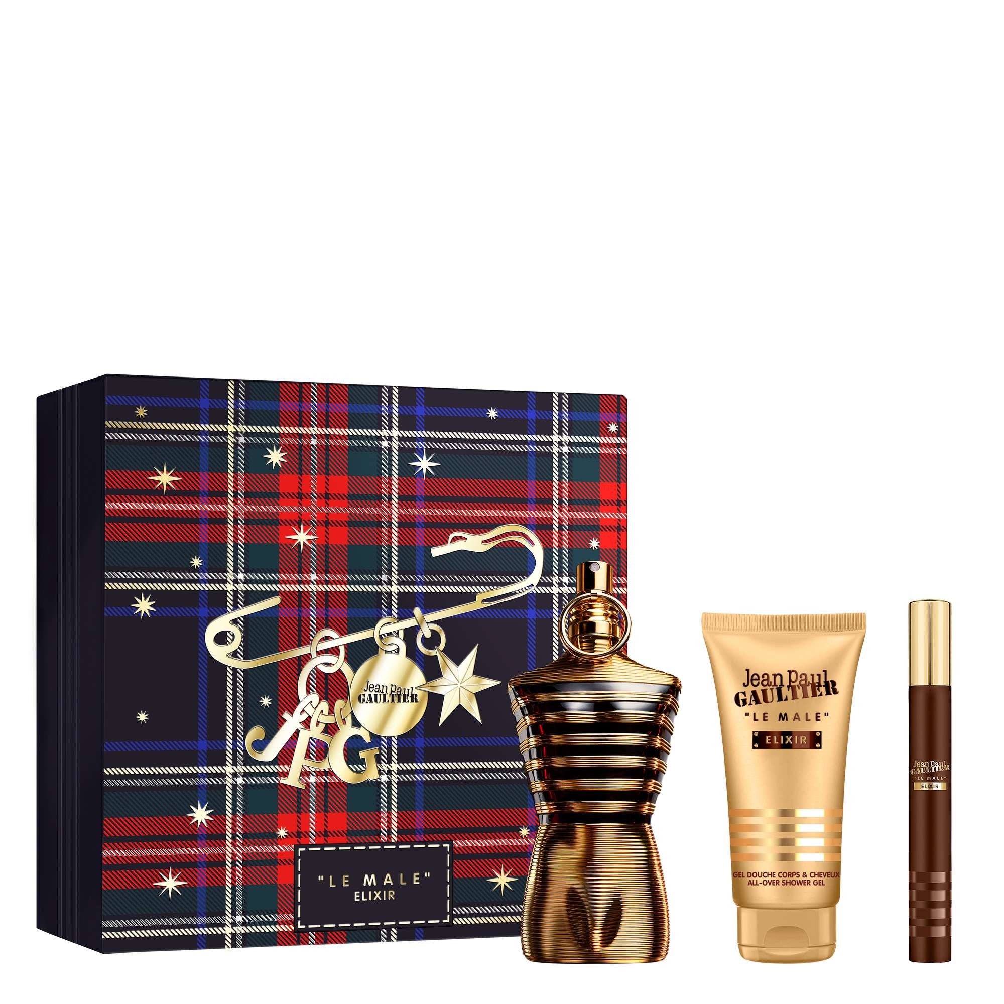 Jean Paul Gaultier Le Male Elixir Geschenkset 75ml EDP + 75m Douchegel + 10ml EDP
