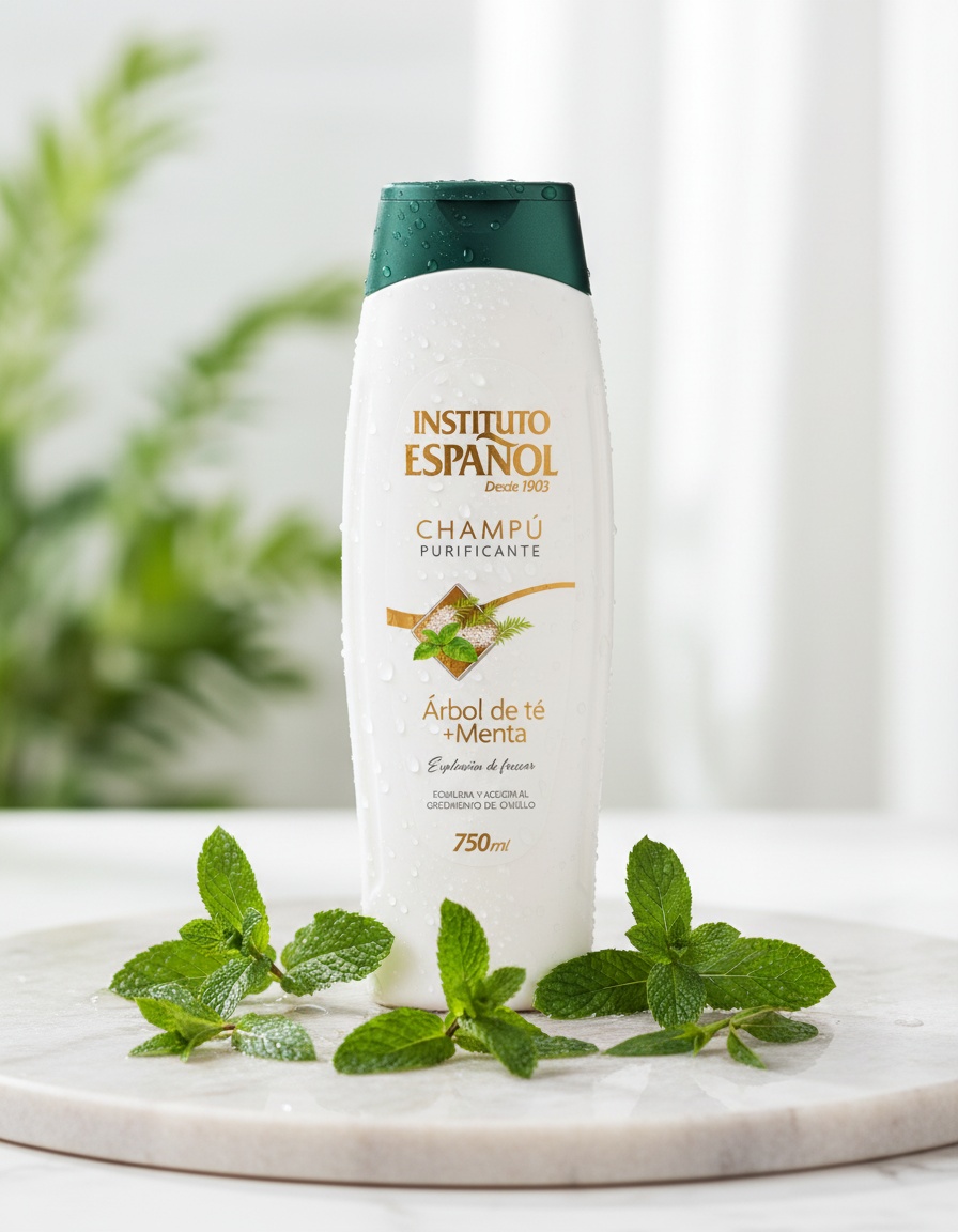 Instituto EspaÑol Purifying Shampoo Tea Tree + Mint 750 ml - Afbeelding 2